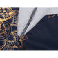 Raffiné® - Golden Midnight Atemberaubendes Kleid in marineblau mit goldenem Designmuster