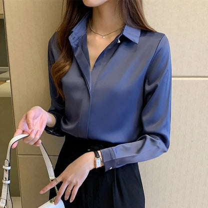 Satin Damenbluse - Aniek