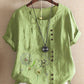 Hellblaues Blumenshirt - Sofia